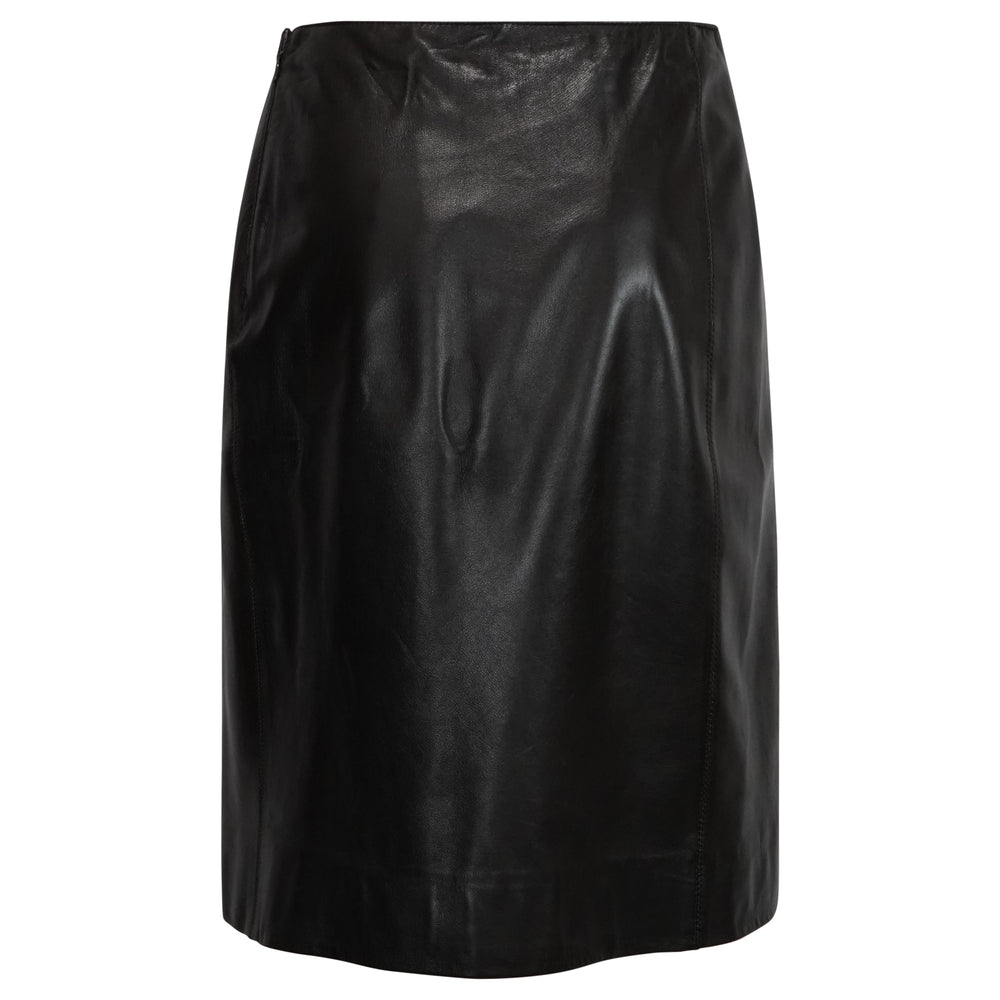 Barbara Walters'  Oscar De La Renta Leather Skirt